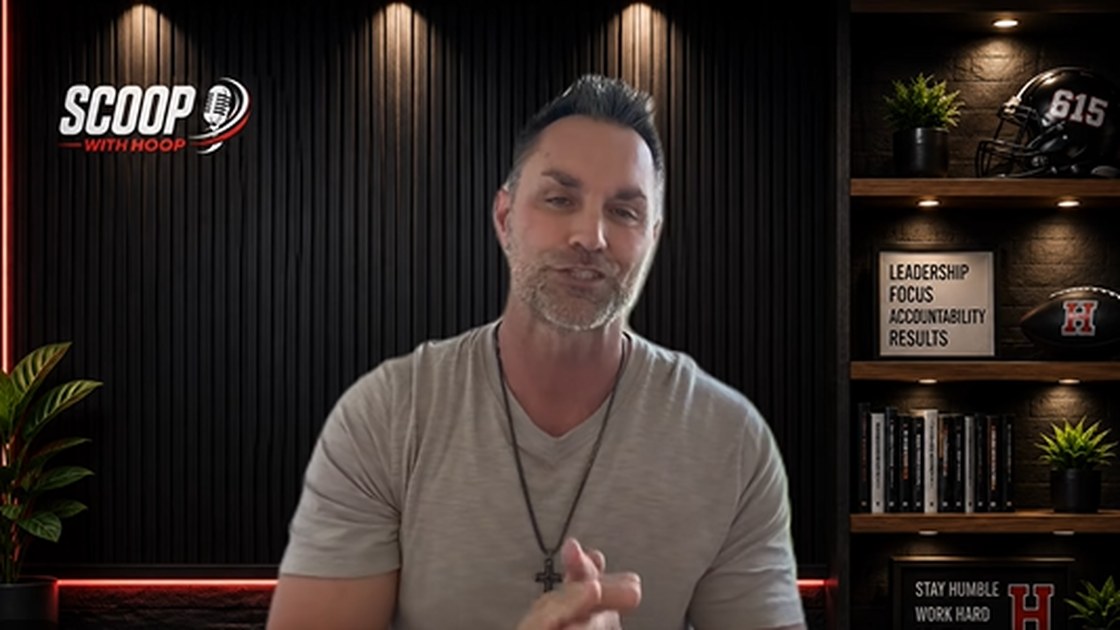 James Hooper presenting the latest episode of Scoop With Hoop